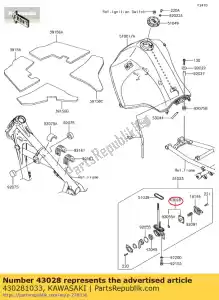 kawasaki 430281033 diafragma z550-h1 - Lado inferior