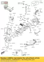 14092Y020933, Kawasaki, cubierta, radiador, s.black kvf300c kawasaki  brute force kvf 300 2012 2013 2015 2016 2017 2018 2020 2021, Nuevo