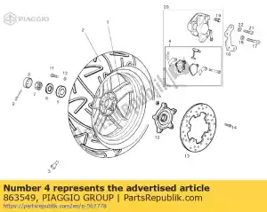 Piaggio Group 863549 pads pair - Bottom side