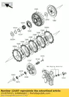 131870015, Kawasaki, comando frizione a dischi kawasaki ninja r ex250 k 250r 250 , Nuovo