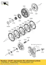 Here you can order the plate-clutch operating from Kawasaki, with part number 131870015: