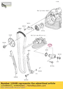 Kawasaki 120480052 tensor - Lado inferior