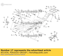 Aprilia 851939, Supporto portatarga, OEM: Aprilia 851939