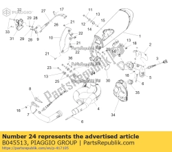 Aprilia B045513, Wspornik mocuj?cy kolektor, OEM: Aprilia B045513