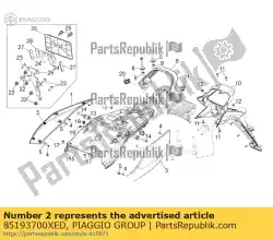 Aqui você pode pedir o lh carenagem traseira. Cinza em Piaggio Group , com o número da peça 85193700XED: