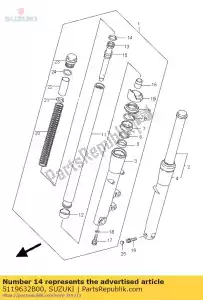 suzuki 5119632B00 ring,piston - Bottom side