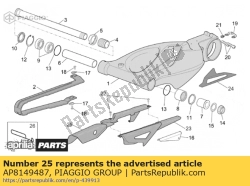 Aprilia AP8149487, Ketting kap binnenkant, OEM: Aprilia AP8149487