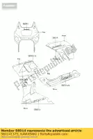 560141375, Kawasaki, embleem, brandstoftank, kawa kawasaki zz r 600, Nieuw