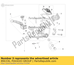 Aprilia 896336, Deksel cpl., OEM: Aprilia 896336