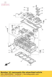 yamaha 5SL148900000 reed valve assy - La partie au fond