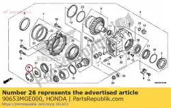 Aqui você pode pedir o anel, rolha em Honda , com o número da peça 90653MGE000: