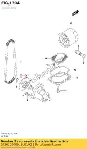 suzuki 0926105006 pin - Bottom side