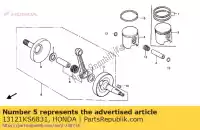 13121KS6831, Honda, piston annulaire (std) honda cr  r cr125r 125 , Nouveau