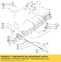 CM086807, Piaggio Group, niveaumeter derbi piaggio gp x 50 125 180 200 250 2000 2002 2004 2006 2007, Nieuw