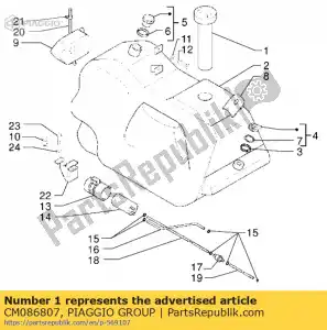 Piaggio Group CM086807 level gauge - Bottom side