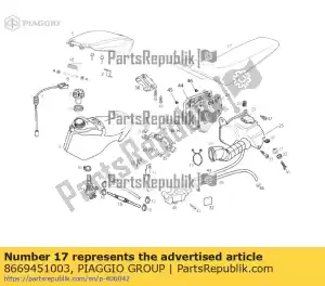 Piaggio Group 8669451003 silla de montar - Lado inferior