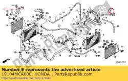 Ici, vous pouvez commander le ensemble cap., réservoir de réserve auprès de Honda , avec le numéro de pièce 19104MCA000: