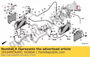 Honda 19104MCA000 tappo completo, serbatoio di riserva - Il fondo