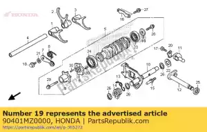 Honda 90401MZ0000 sluitring, 6,5x26x2,6 - Onderkant
