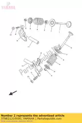 Aqui você pode pedir o válvula, escape em Yamaha , com o número da peça 5TNE21210000:
