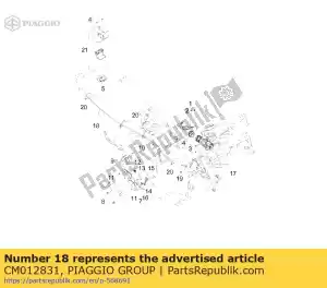 Piaggio Group CM012831 lock zadel com.trasmiss. - Onderkant