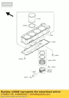 130081136, Kawasaki, ring-set-piston,std zx750-j1 kawasaki zxr 750 1991 1992 1993 1994 1995, New