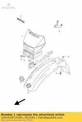 Aqui você pode pedir o tampa comp, cabeça em Suzuki , com o número da peça 5181029F1030H: