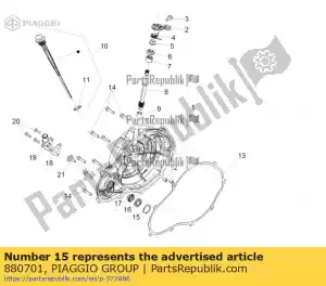 Piaggio Group 880701 circlip - Lado inferior