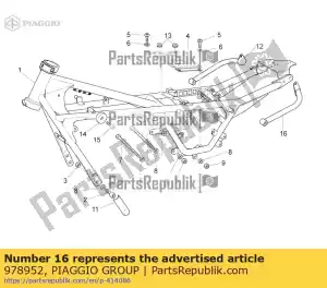 Piaggio Group 978952 linker handvat - Onderkant