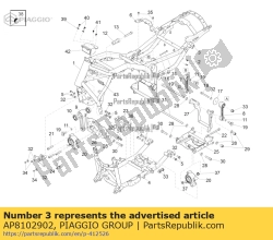 Aprilia AP8102902, Inzetstuk met zeskantige schroefdraad, OEM: Aprilia AP8102902