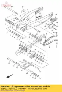 yamaha 33D221410000 eixo, pivô - Lado inferior