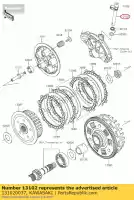 131020037, Kawasaki, lanzamiento-comp-embrague kawasaki er6n  d er6f f e kle versys klz a vulcan special edition se en s ag bg er650 c ex650 vn b er 6f abs 6n 1000 650 en650 kle650 650l lams cafe , Nuevo