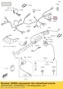 kawasaki 26006Y002 fusible, cuchilla, 10a kvf300ccf - Lado inferior