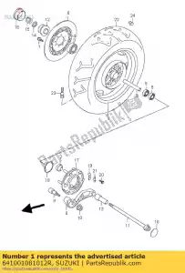 suzuki 641001081012R conjunto de rodas, traseira - Lado inferior