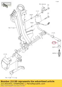 kawasaki 211301003 cap,spark plug