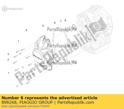 Aprilia 898268, Gasket ring 18x30x7, OEM: Aprilia 898268