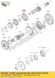 Aqui você pode pedir o engrenagem, entrada 4ª, 23t klx110a8f em Kawasaki , com o número da peça 132620666: