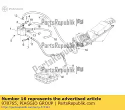 Aqui você pode pedir o tubo de respiro em Piaggio Group , com o número da peça 978765:
