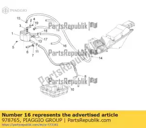 Piaggio Group 978765 tubo de respiro - Lado inferior
