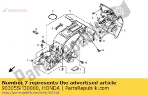 Honda 90305SH30000 spoiler de ar com clipe de porca - Lado inferior