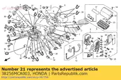Here you can order the cover, lower from Honda, with part number 38256MCA003:
