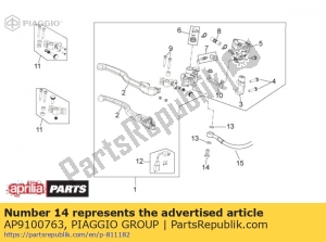 aprilia AP9100763 oil pipe screw - Bottom side