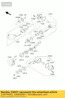 230370002, Kawasaki, signal-lampe-ass, fr zx636-b1h kawasaki zx 600 2003 2004, Nouveau