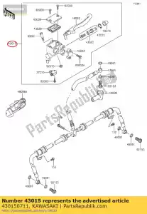 kawasaki 430150711 cilindro-conjunto-mestre, fr kvf750 - Lado inferior