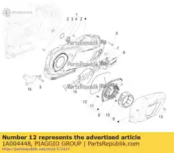 Tutaj możesz zamówić uszczelka pokrywy uk? Adu ch? Odzenia od Piaggio Group , z numerem części 1A004448: