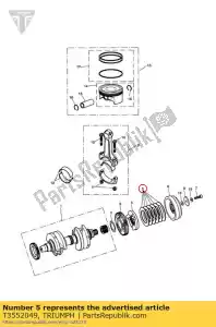 triumph T3552049 disco de mola 85 x 124,5 x 3,5 - Lado inferior