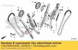 Here you can order the guide, cam chain from Honda, with part number 14620MGE000: