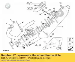 Ici, vous pouvez commander le vis à tête cylindrique - m8x40 auprès de BMW , avec le numéro de pièce 18127697064: