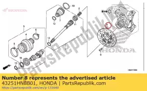 honda 43251HN8B01 disque, rr. frein - La partie au fond