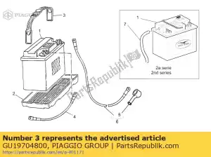 Piaggio Group GU19704800 support de batterie - La partie au fond